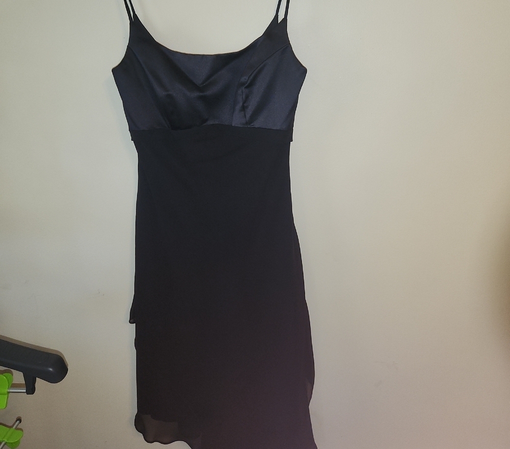 Alfred Angelo Black Satin Dress